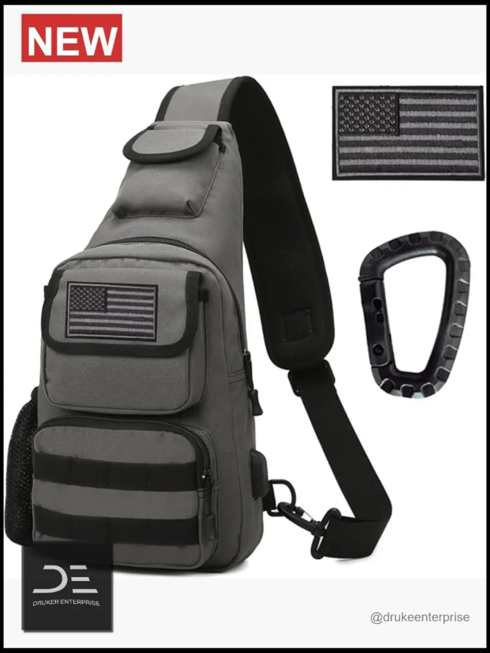 Tactical Shoulder Bag 1000D MOLLE Military Backpack Daypack Chest Pack